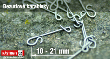 Bezuzlová karabinka DELPHIN - 10 ks