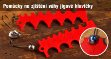 Pomůcka na zjištění váhy jigové hlavičky