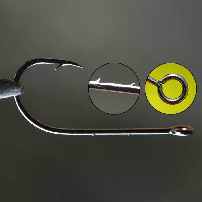 Spinning & Cheburashka hooks 825 Sickle, #1 (24 mm), 10 ks Spinning & Cheburashka hooks 825 Sickle, #1 (24 mm), 10 ks