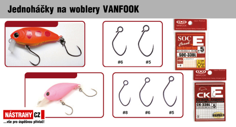 Jednoháčky VANFOOK na woblery a plandavky