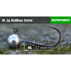 Bezprotihrotý jig REDBASS Sickle #6 - 17 mm