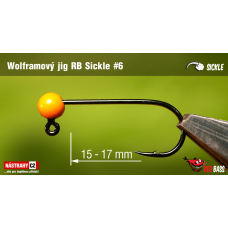 Wolframový jig RedBass Sickle #6 - 17 mm