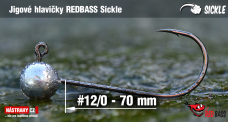 Jigová hlavička REDBASS Sickle #12/0 - 70 mm