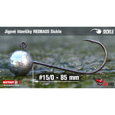 Jigová hlavička REDBASS Sickle #15/0 - 85 mm