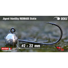 Jigová hlavička REDBASS Sickle #2 - 22 mm