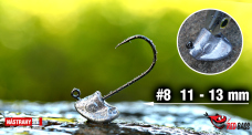 Neváznoucí jigová hlavička REDBASS StandUp Pro Sickle #8 - 13 mm