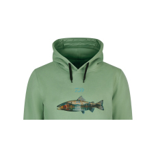 Mikina s kapucí DAIWA D-VEC Trout - zelená