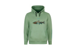 Mikina s kapucí DAIWA D-VEC Trout - zelená