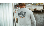 UV tričko GRUNDÉNS Logo Anchor LS Tech Tee - Grey Mist