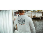 UV tričko GRUNDÉNS Logo Anchor LS Tech Tee - Grey Mist