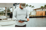 UV tričko GRUNDÉNS Logo Anchor LS Tech Tee - Grey Mist