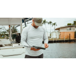 UV tričko GRUNDÉNS Logo Anchor LS Tech Tee - Grey Mist