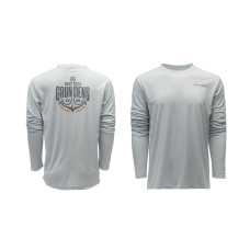 UV tričko GRUNDÉNS Logo Anchor LS Tech Tee - Grey Mist