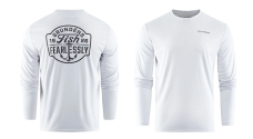 UV tričko GRUNDÉNS Fish Fearlessly LS Tech Tee - Grey Mist