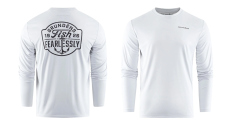 UV tričko GRUNDÉNS Fish Fearlessly LS Tech Tee - Grey Mist
