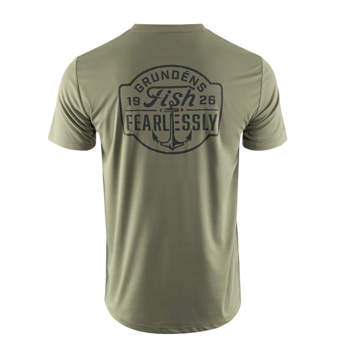 UV tričko GRUNDÉNS Fish Fearlessly Tech Tee - Forest UV tričko GRUNDÉNS Fish Fearlessly Tech Tee - Forest
