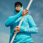UV tričko s kapucí GRUNDÉNS Tough Sun - Azure
