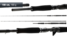 Baitcastový prut Daiwa Pro Staff Vertical Cat 1,90 m, 180 g