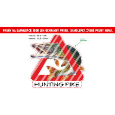 Rybářská samolepka HUNTING PIKE