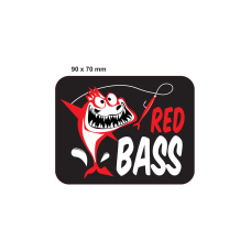 Rybářská samolepka REDBASS BLACK