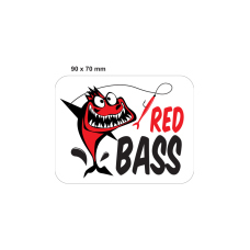 Rybářská samolepka REDBASS WHITE