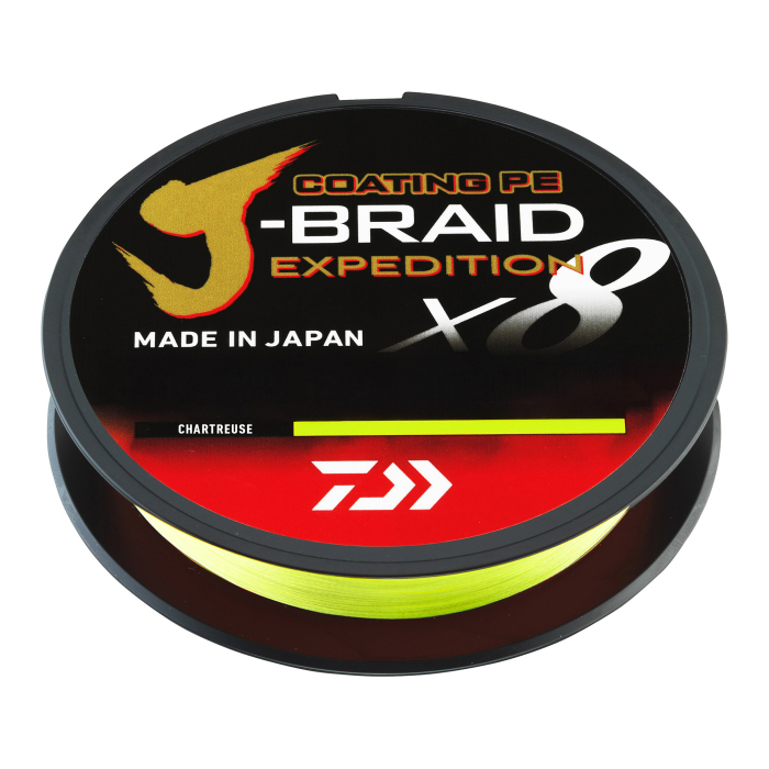 DAIWA splétaná šňůra J-BRAID Expedition X8 150 m - Chartreuse DAIWA splétaná šňůra J-BRAID Expedition X8 150 m - Chartreuse