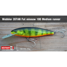 Wobler 3STAN Fat minnow 100 medium runner